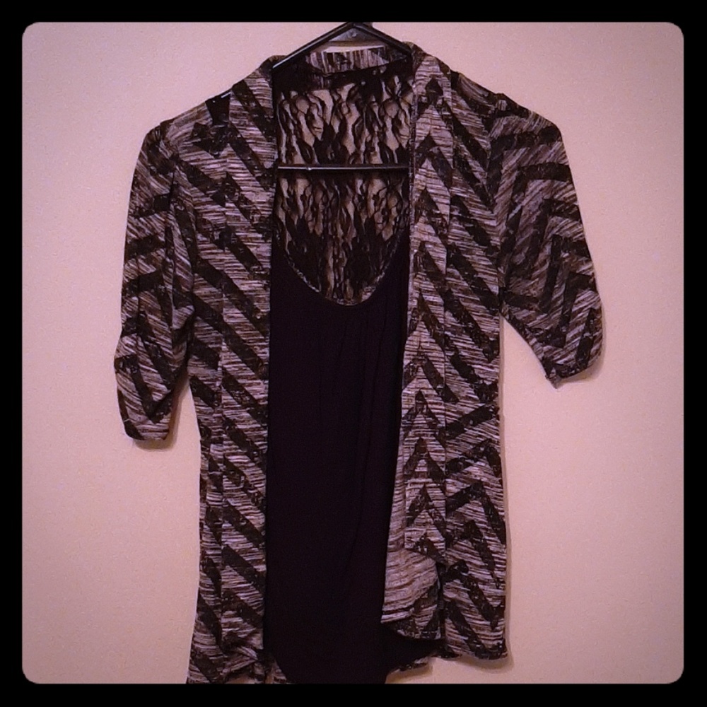 Black top with Chevron pattern